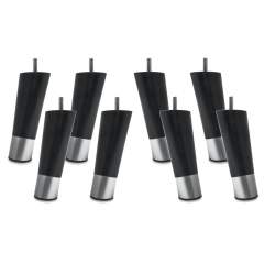 Hilding Viona jalkasarja 14cm, 8kpl, Musta