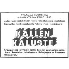 Kallen Kaluste 50 vuotta