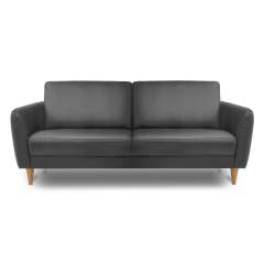 Skandia 3-istuttava sohva musta nahka