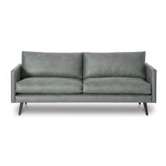 Slim 3- istuttava nahkasohva, Yacht 149 Steel