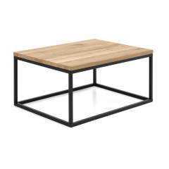Hanno sohvapöytä 68x80 tammikannella, Luonnonväri kansi/musta jalka