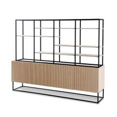 Linea hyllykaappi tammi, White oiled