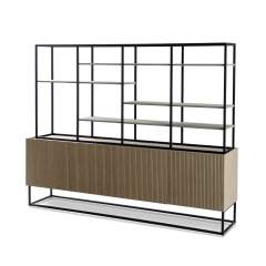 Linea hyllykaappi tammi, Grey oiled