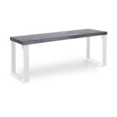 Edna penkki 35x155 valkoinen metallijalka, Harmaa