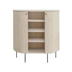 Linea korkea tammi senkki 120cm, Very white oiled