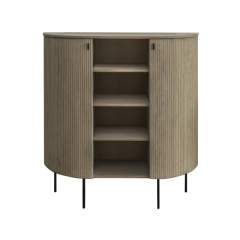 Linea korkea tammi senkki 120cm, Grey oiled