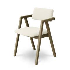 Nigel tuoli massiivitammi, Smoke oiled, Domino 1 valkoinen