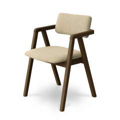 Nigel tuoli massiivitammi, Mocca, Domino 5 beige