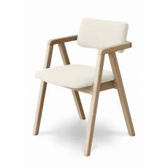 Nigel tuoli massiivitammi, White oiled, Domino 1 valkoinen