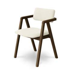 Nigel tuoli massiivitammi, Mocca, Domino 1 valkoinen