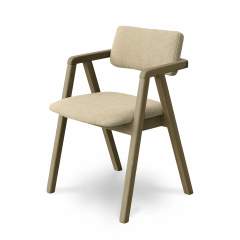 Nigel tuoli massiivitammi, Smoke oiled, Domino 5 beige