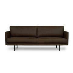 Finsoffat Kanerva 3-istuttava nahkasohva, Madras 12 Dark brown