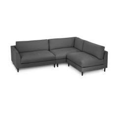 Finsoffat Trio moduulisohva, Mine 65 Grey, Wenge