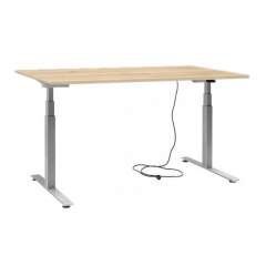 Ergo sähköpöytä 135x67, Hunaja tammi, Harmaa jalka