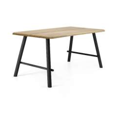 Olivia ruokapöytä 90x150 antiikki kannella, Mustat jalat