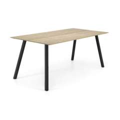 Palma ruokapöytä 90x180 antiikki kannella, Mustat jalat