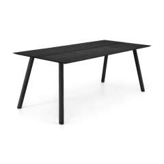 Palma ruokapöytä 90x200 mustalla kannella, Mustat jalat