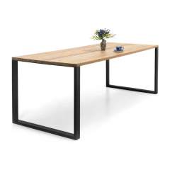 Edna lankkupöytä 90x220 metallijalalla