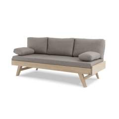 Notte divaanisohva 200 koivu selkätyynyillä, Beige patjasarja