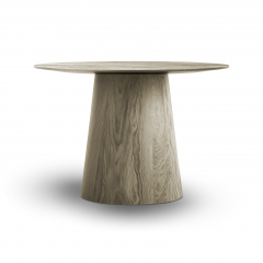 Barrel pyöreä ruokapöytä 110cm, Grey oiled