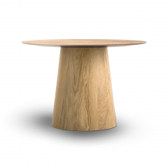 Barrel pyöreä ruokapöytä 110cm, Light natural oiled