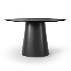 Barrel pyöreä ruokapöytä 110cm, Musta petsattu