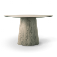 Barrel pyöreä ruokapöytä 130cm, Grey oiled