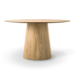 Barrel pyöreä ruokapöytä 130cm, Light natural oiled