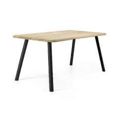 Olivia ruokapöytä 90x140 tammi kansi, Musta Palma jalka