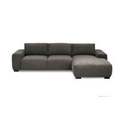 Bohema 2176 divaanisohva samettikankaalla, Oikeakätinen, Rebel 9710 Anthracite