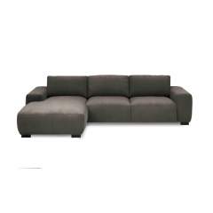 Bohema 2176 divaanisohva samettikankaalla, Vasenkätinen, Rebel 9710 Anthracite