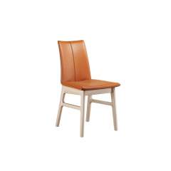Casø Sweet Seat tuoli nahkaverhoilulla, Konjakki nahka, Valkastu tammi