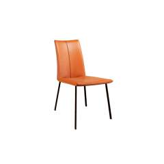 Casø Sweet Seat tuoli nahkaverhoilulla, Konjakki nahka, Musta metalli