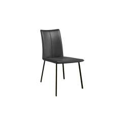 Casø Sweet Seat tuoli nahkaverhoilulla, Musta nahka, Musta metalli