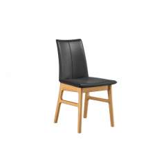 Casø Sweet Seat tuoli nahkaverhoilulla, Musta nahka, Öljytty tammi