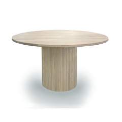 Circle pyöreä ruokapöytä Ø130cm valkotammi, MYYMÄLÄMALLI