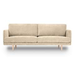 Finsoffat Jasmi 3 istuttava sohva Rox samettikankaalla, 01 Naturel, Koivu jalat