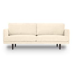 Finsoffat Jasmi 3 istuttava sohva Rox samettikankaalla, 02 Cream, Wenge jalat