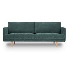 Finsoffat Jasmi 3 istuttava sohva Rox samettikankaalla, 198 Teal, Tammi jalat