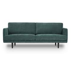 Finsoffat Jasmi 3 istuttava sohva Rox samettikankaalla, 198 Teal, Wenge jalat