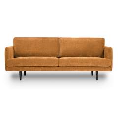 Finsoffat Jasmi 3 istuttava sohva Rox samettikankaalla, 23 Ocre, Wenge jalat