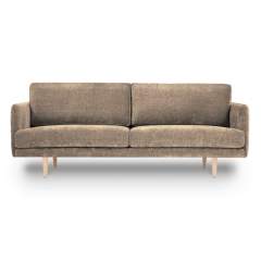 Finsoffat Jasmi 3 istuttava sohva Rox samettikankaalla, 84 Clay, Koivu jalat