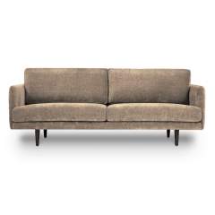 Finsoffat Jasmi 3 istuttava sohva Rox samettikankaalla, 84 Clay, Wenge jalat