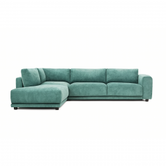 Finsoffat Viena avokulmasohva irtopäällisillä, Velvety 33 Petrol, Vasenkätinen