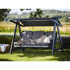 Hillerstorp Aspö pihakeinu tummanharmaa/musta pehmuste