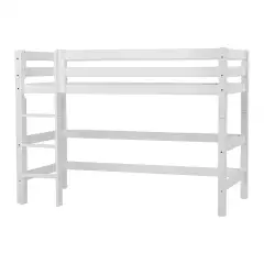 Hoppekids Eco Luxury puolikorkea parvisänky pystytikkailla, 90x190cm