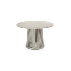 Kaisa pyöreä ruokapöytä 115cm, Valkaistu antiikkipetsi