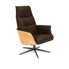 Lise 3467 lepotuoli Madras nahka, Madras 285 Dark brown