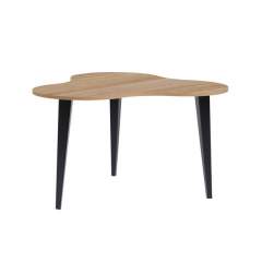 Luna sohvapöytä 85cm, Hunaja tammi kansi, mustat jalat