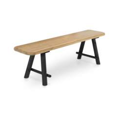 Olivia penkki 150cm, Antiikki kansi, mustat jalat